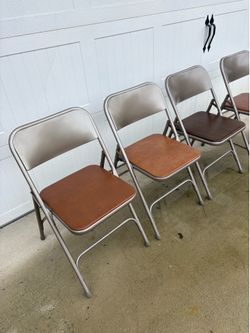 Heavy duty Samsonite padded foldable vintage chairs set of 4
