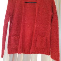 Girls red cardigan