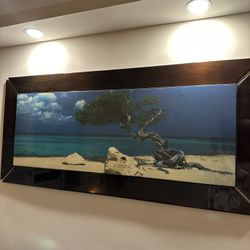 Wall Art, Beach, Glossy Hard Frame, Printed On