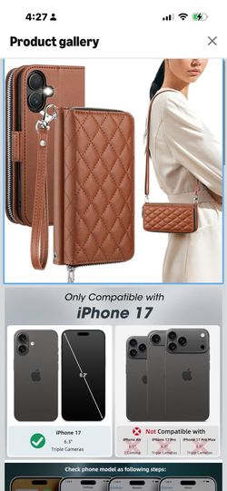 Crossbody wallet case iPhone 17