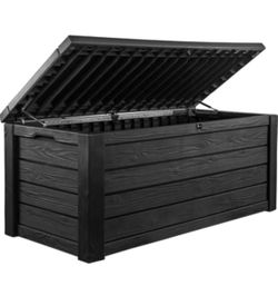Keter Westwood 150 Gal Outdoor Storage Box for Patio and Pool Accessories