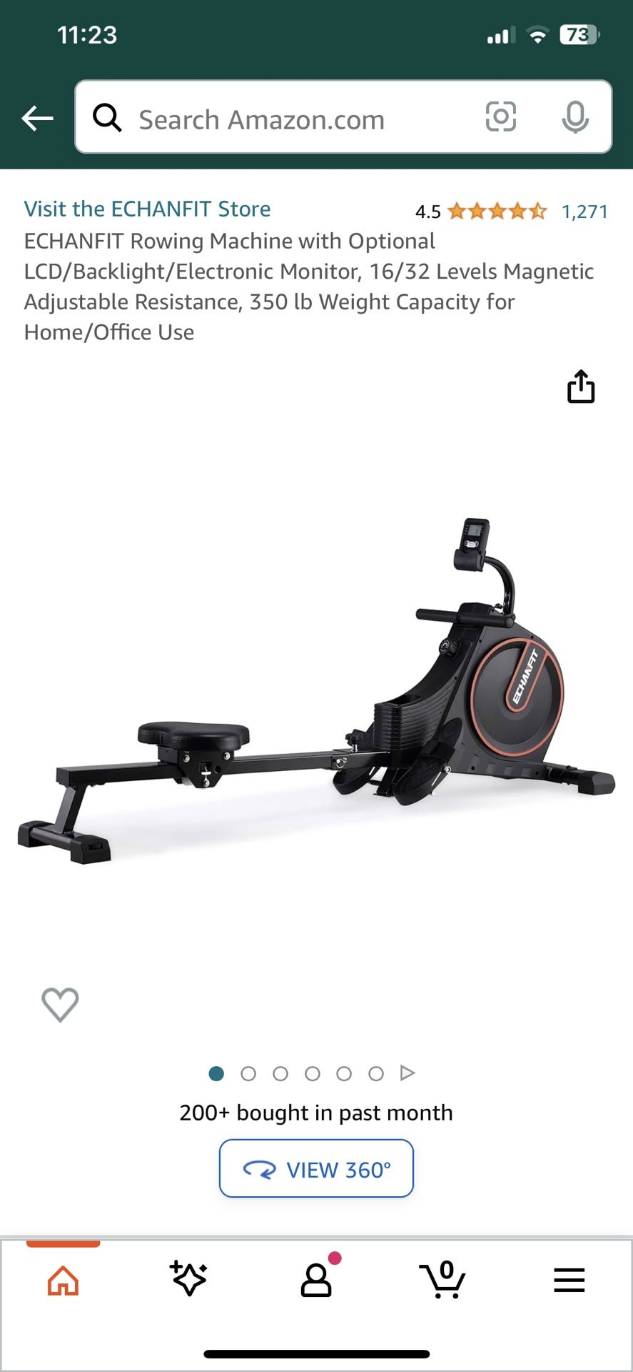 Rower Exercise Machine. 