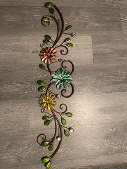 Metal Floral Wall Art Decor