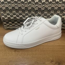 COACH MENS OPTIC WHITE HIGH LINE SNEAKERS SHOES SIZE 12