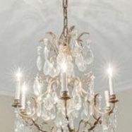 Brass And Crystal Chandelier 