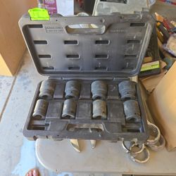 8-piece 3/4-inch drive SAE impact socket Set Pittsburgh Pro brand. 