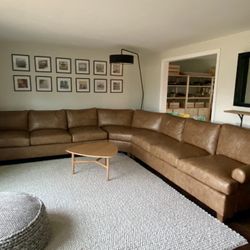 Pottery Barn Top-Grain Leather Sofa