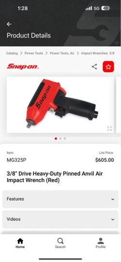 3/8 air impact snap on