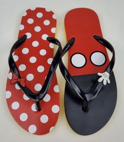 Disney Parks Mickey and Minnie Mouse Flip Flops