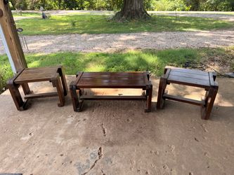 Rustic wood tables
