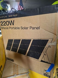 NextGen 220-Watt Portable Solar Panel (1-Side). IP68. Solar Charaer for Solar Generator, Monocrystalline Solar Panel
