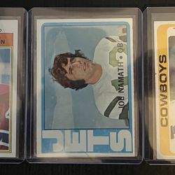 Joe Namath, Tony Dorsett (RC), Don Calhoun(RC)🔥🏈🔥