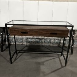 Brand new ODIKA City Minimalist Entryway Console Table - 43 Inch Narrow Console Table with 2 drawers