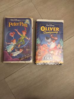 Oliver and Company Peter Pan Disney VHS tapes