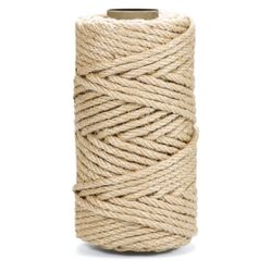 Twine String 5mm 164Feet, All-Purpose Natural Jute Twine Rope - Heavy Duty for DIY Crafts, Gardening, Bundling, Home Decor & Cat Scratching Posts | Ec