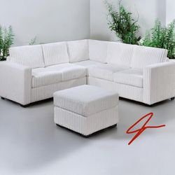 New! Luxurious Soft Touch ~ Super Comfy Elegant Sofa Sectional! FREE XL OTTOMAN! 