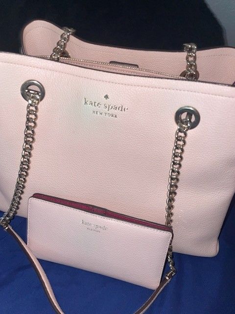 KATE SPADE PINK PURSE AND WALLET UNUSED