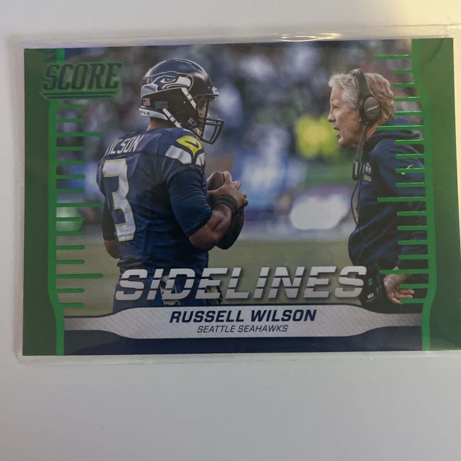 2016 Sidelines Russel Wilson Card #3 With Sleeve