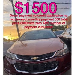 2018 Chevy Cruz No Credit Application 