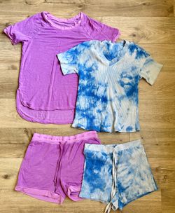 Women's Loungewear Sets - Purple and Blue Tie-Dye