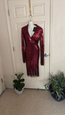 Burgundy dress