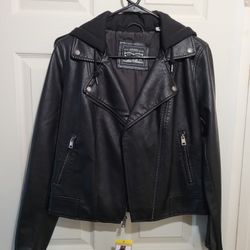 Levi's Leather Hooded Jacket