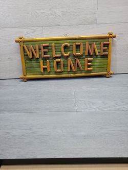 Bamboo Welcome Home Sign