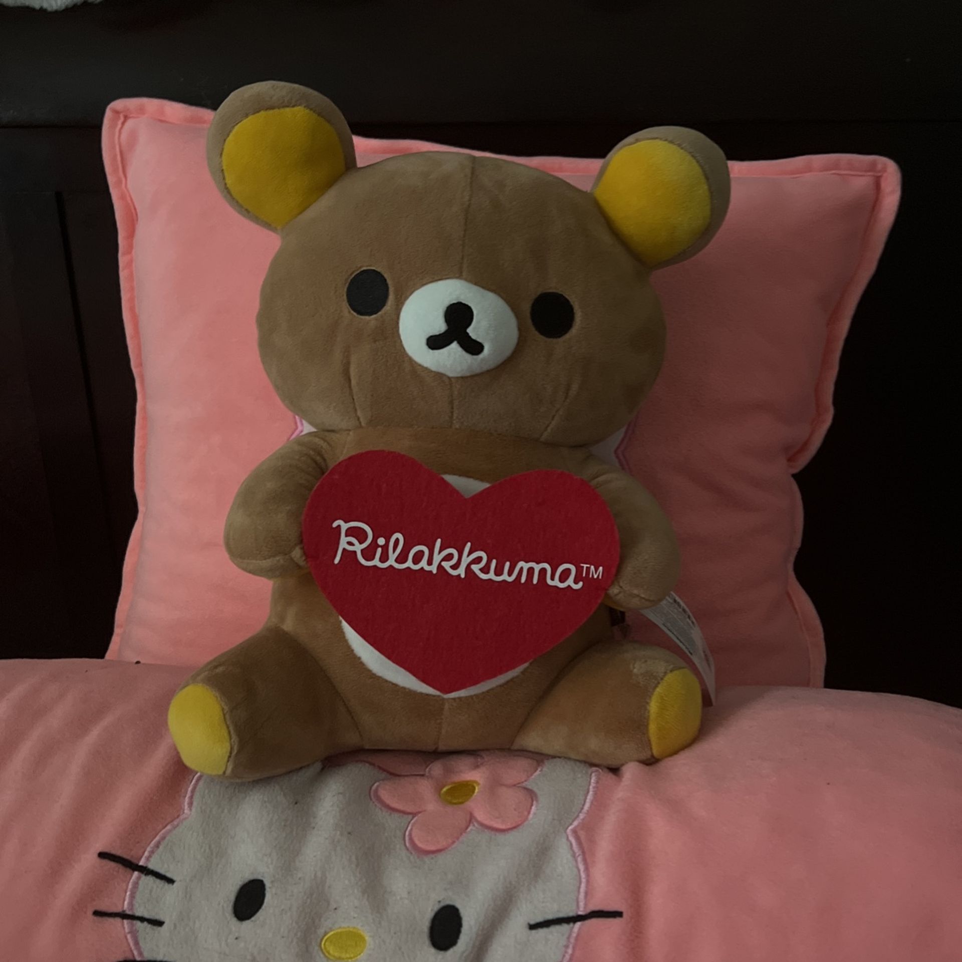 Rilakkuma Brown Heart Plushie