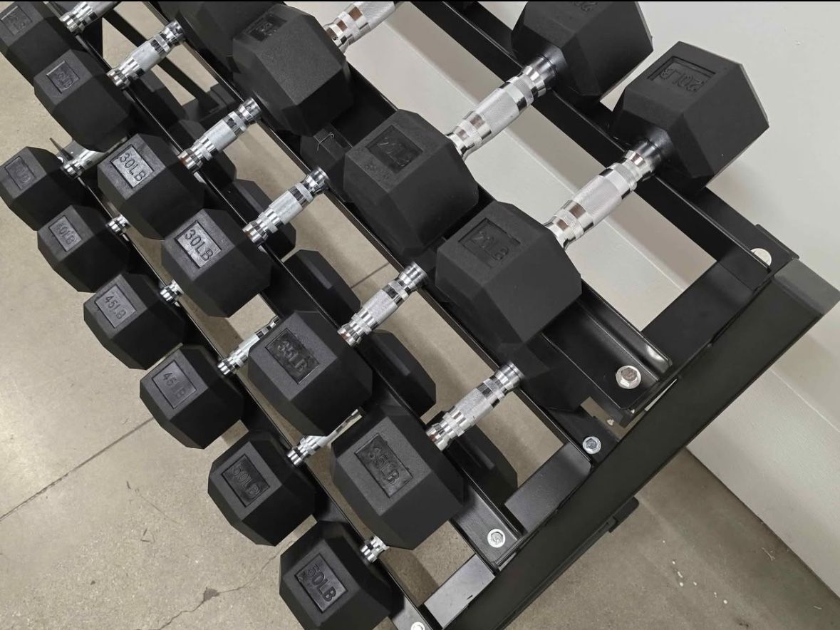 NEW DUMBBELL SET 5-50 WITH RACK 🔥 ON SALE PRICE