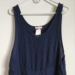 NWT Women's Navy Blue Gauze Romper 