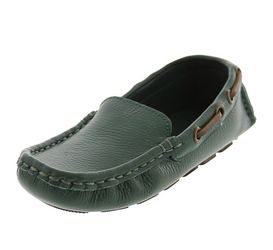 Janie And Jack Leather Driver Shoe Evergreen Ankle-High Moccasins Loafer - 6-12M