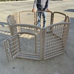 New In Box 34 Inch Tall 8 Panels Dog Pet Exercise Playpen Fence Kennel Enclosure Crate Barrier Adjustable Detachable 
