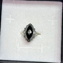 Onyx Diamond Center 14K White Gold Wedding/Engagement Ring