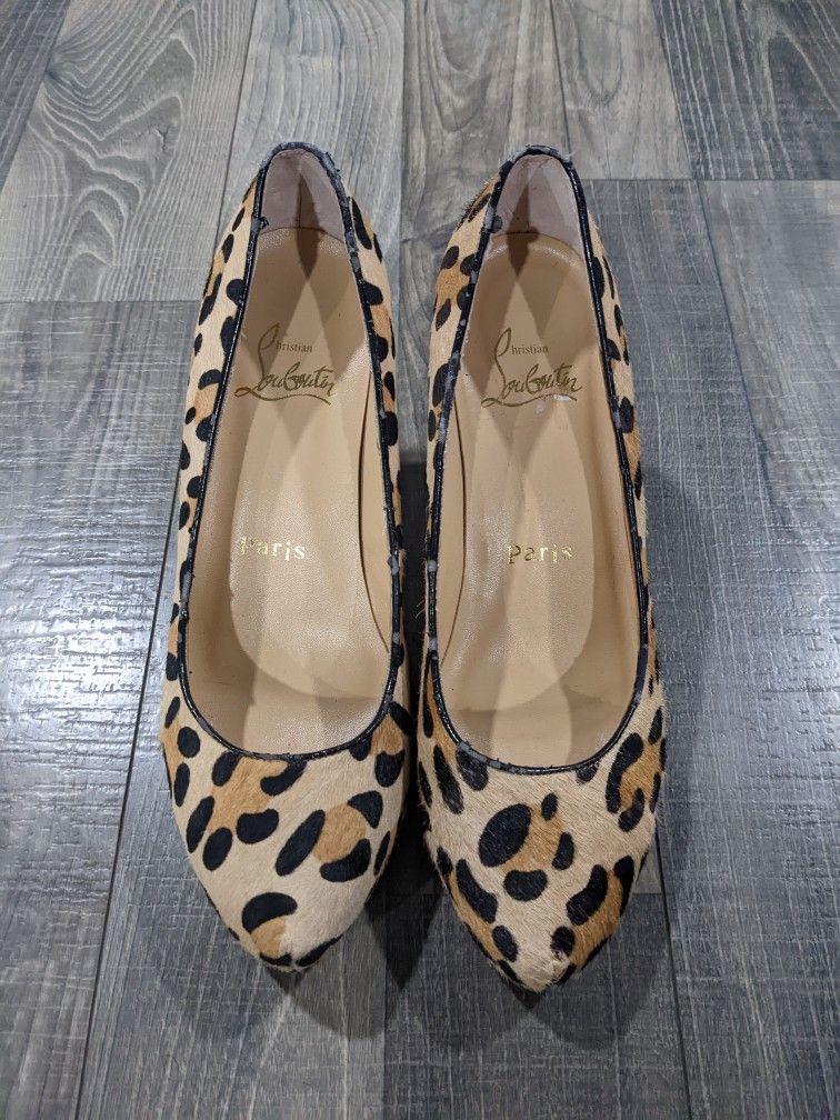 Christian Louboutin Cheetah heels Authentic Sz 40