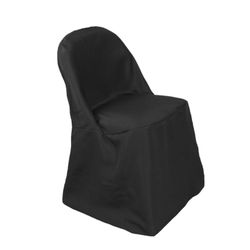 Polyester Folding Chair Covers Black NEW 