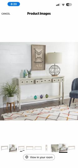 Furniture Sadie Cream Long Storage Console Table, Multicolor   215 $150