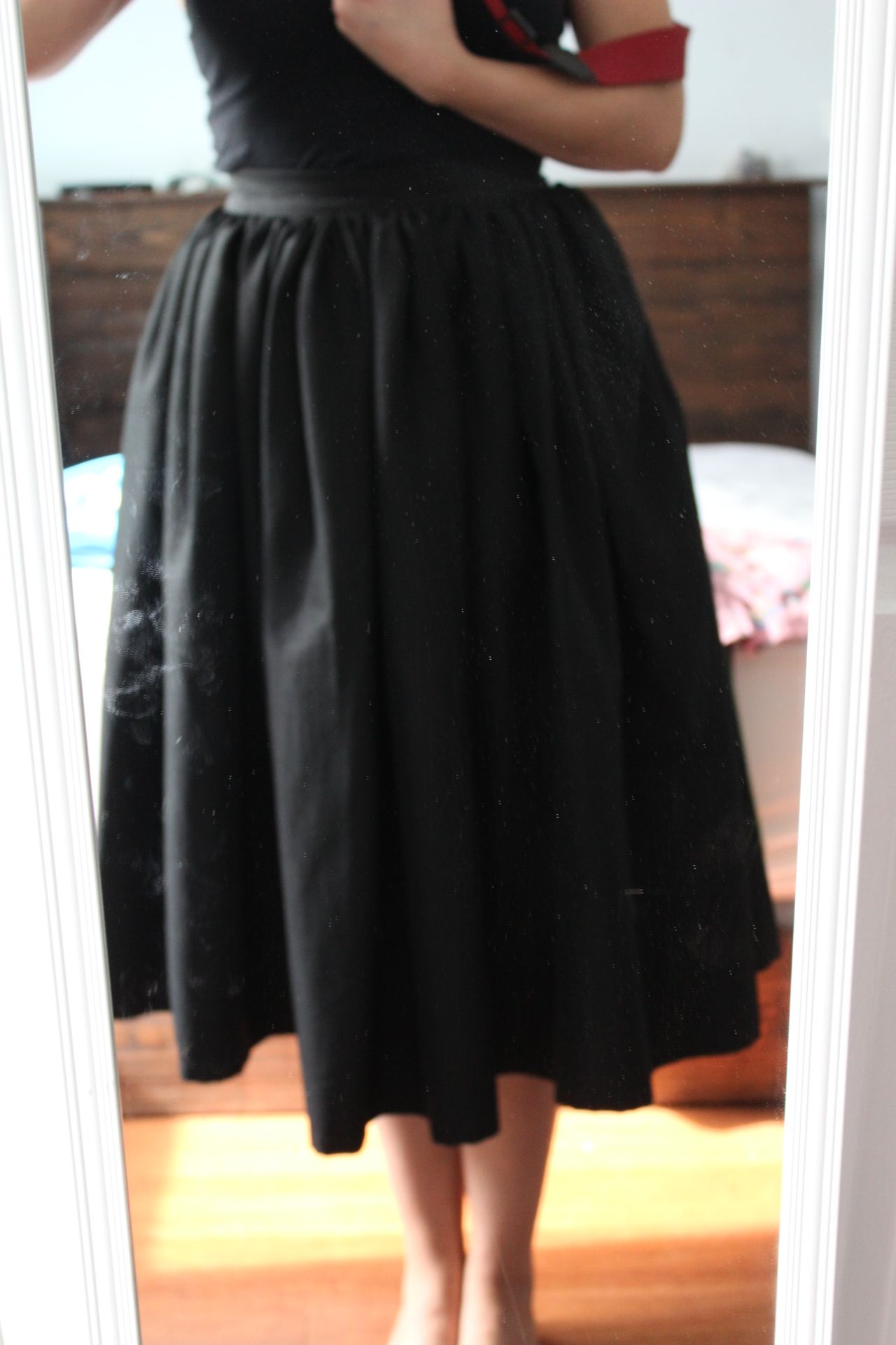 Pinup girl clothing black jenny skirt