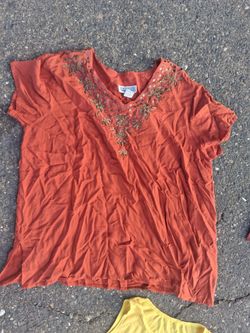 New Direction Embroidered V-Neck Top