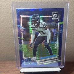 Devon Witherspoon Rated rookie blue hyper 2023 panini donruss optic #292