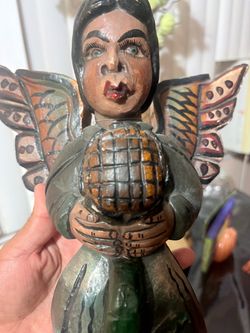 Mexican folk art hand-carved and painted wood (Guerrero Mexico)