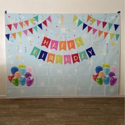 Happy Birthday Colorful Backdrop