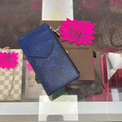 Men’s Blue LV Wallet With Box