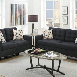 Brand New Black Sofa & Loveseat 