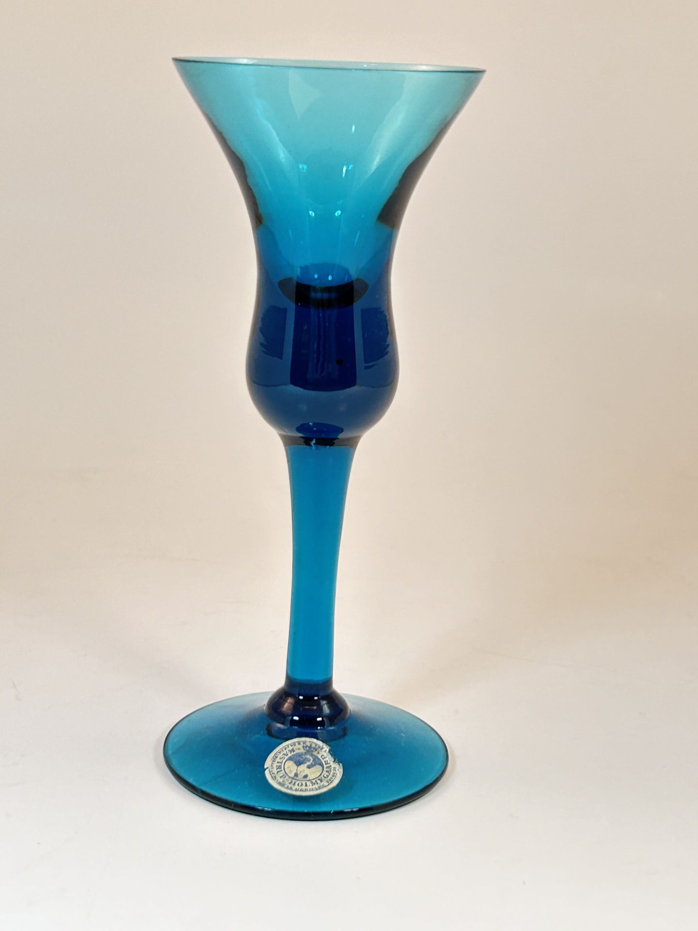 Vintage Holmegaard Klux Klux Blue Glass