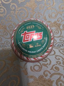 2025 topps holiday basball tin