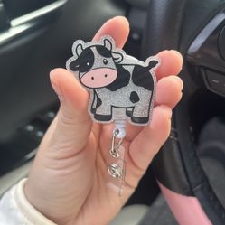 cow badge reel