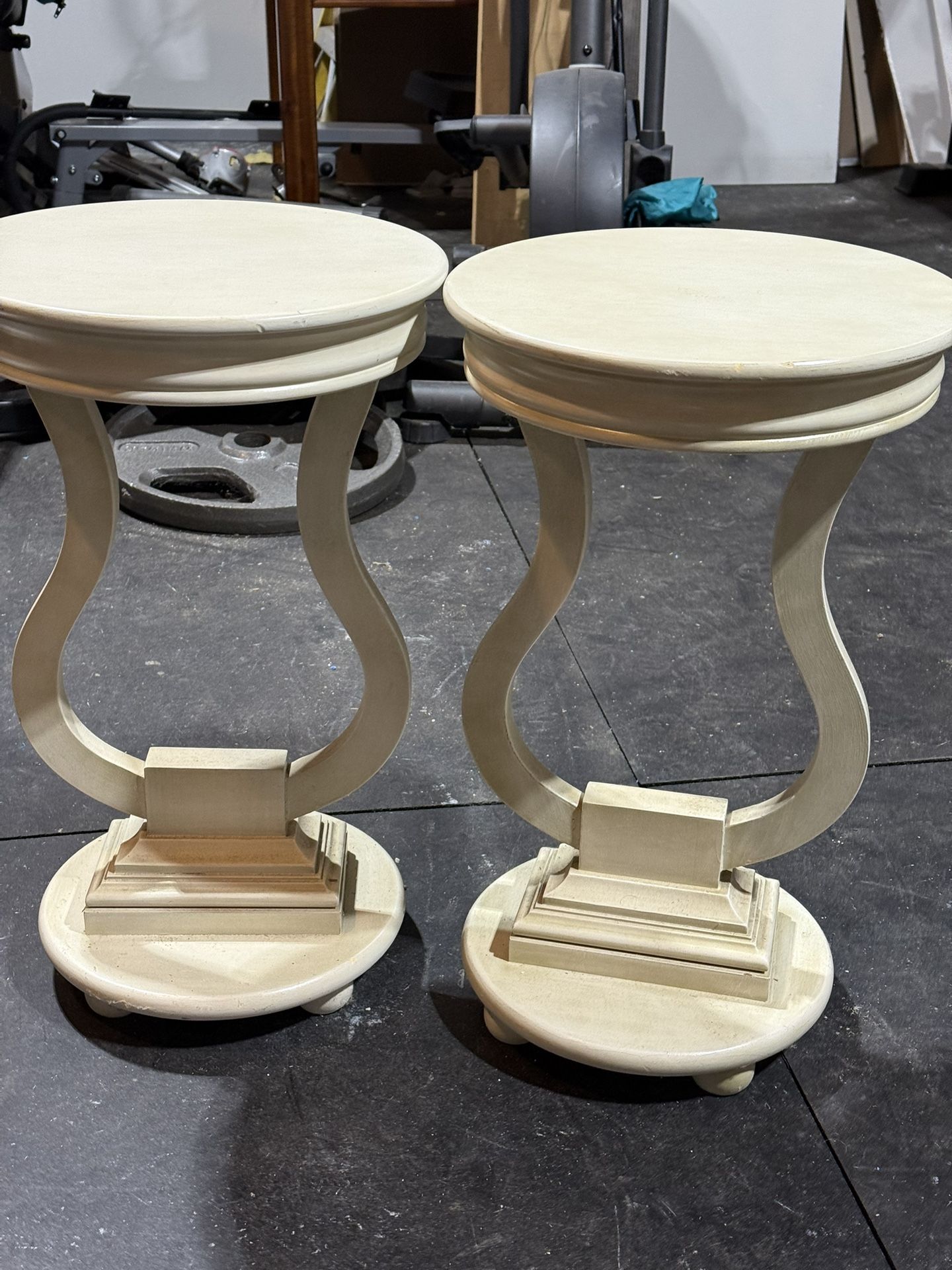 Wood Round End Tables