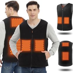 Heated Vest, USB Electric Heated Jacket Adjustable with 3 Heating Levels for Sports Hiking 