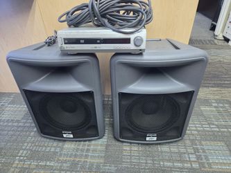 12 inch peavey dj pa speakers 400 watt each, with amplifier. Work good, can be tested before buying $280 cash