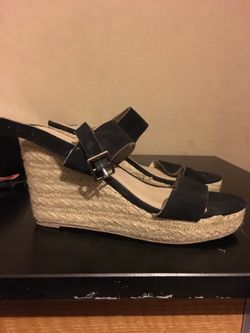 Black High Heel Sandals Size 10